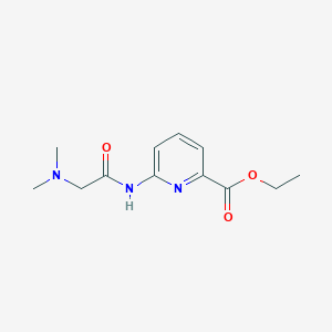 molecular formula C12H17N3O3 B1432073 Ethyl 6-[2-(dimethylamino)acetamido]pyridine-2-carboxylate CAS No. 1803586-21-1