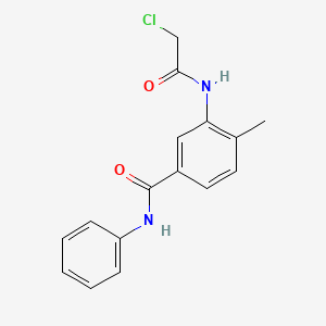 molecular formula C16H15ClN2O2 B1432075 3-(2-chloroacetamido)-4-methyl-N-phenylbenzamide CAS No. 1803609-27-9