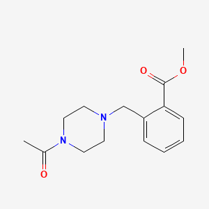 molecular formula C15H20N2O3 B1432079 Methyl 2-[(4-acetylpiperazin-1-yl)methyl]benzoate CAS No. 1555408-54-2