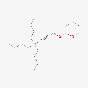 molecular formula C20H38O2Sn B14320797 Stannane, tributyl[3-[(tetrahydro-2H-pyran-2-yl)oxy]-1-propynyl]- CAS No. 109669-44-5