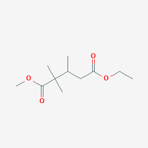 molecular formula C11H20O4 B14320804 Pentanedioic acid, 2,2,3-trimethyl-, 5-ethyl 1-methyl ester CAS No. 112473-15-1