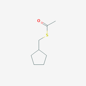 molecular formula C8H14OS B1432083 1-[(Cyclopentylmethyl)sulfanyl]ethan-1-one CAS No. 1803561-47-8