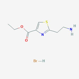 molecular formula C8H13BrN2O2S B1432086 Ethyl 2-(2-aminoethyl)thiazole-4-carboxylate hydrobromide CAS No. 1803584-70-4