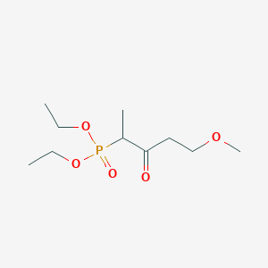 molecular formula C10H21O5P B14320907 Diethyl (5-methoxy-3-oxopentan-2-yl)phosphonate CAS No. 105897-99-2