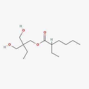 molecular formula C14H28O4 B14320914 Hexanoic acid, 2-ethyl-, 2,2-bis(hydroxymethyl)butyl ester CAS No. 107137-80-4