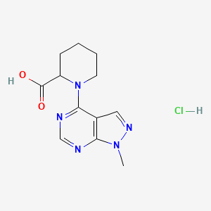 1-{1-methyl-1H-pyrazolo[3,4-d]pyrimidin-4-yl}piperidine-2-carboxylic acid hydrochloride