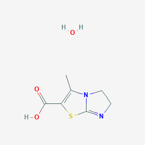 molecular formula C7H10N2O3S B1432095 3-Methyl-5,6-dihydroimidazo[2,1-b][1,3]thiazole-2-carboxylic acid hydrate CAS No. 1609400-95-4