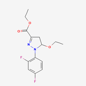 ethyl 1-(2,4-difluorophenyl)-5-ethoxy-4,5-dihydro-1H-pyrazole-3-carboxylate