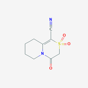 4-Oxo-3,4,6,7,8,9-hexahydropyrido[2,1-c][1,4]thiazine-1-carbonitrile 2,2-dioxide