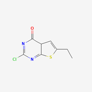 molecular formula C8H7ClN2OS B1432101 2-chloro-6-ethyl-1H,4H-thieno[2,3-d]pyrimidin-4-one CAS No. 1215221-49-0