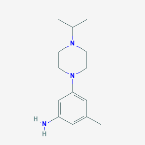 3-Methyl-5-[4-(propan-2-yl)piperazin-1-yl]aniline