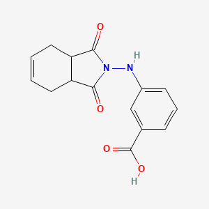 molecular formula C15H14N2O4 B1432112 3-[(1,3-dioxo-2,3,3a,4,7,7a-hexahydro-1H-isoindol-2-yl)amino]benzoic acid CAS No. 1803593-41-0