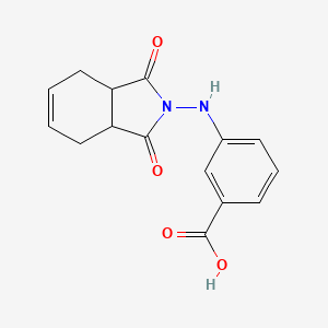 3-[(1,3-dioxo-2,3,3a,4,7,7a-hexahydro-1H-isoindol-2-yl)amino]benzoic acid