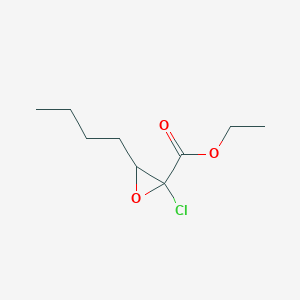 molecular formula C9H15ClO3 B14321120 Oxiranecarboxylic acid, 3-butyl-2-chloro-, ethyl ester CAS No. 111055-65-3