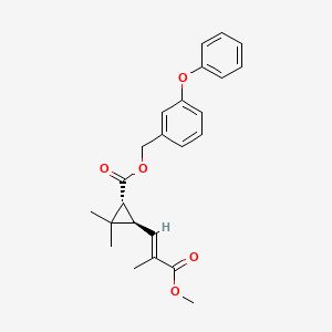 molecular formula C24H26O5 B14321133 Cyclopropanecarboxylic acid, 3-(3-methoxy-2-methyl-3-oxo-1-propenyl)-2,2-dimethyl-,(3-phenoxyphenyl)methyl ester, (1R-(1alpha,3beta(E)))- CAS No. 112531-63-2