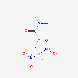 molecular formula C6H11N3O6 B14321135 2,2-Dinitropropyl dimethylcarbamate CAS No. 112513-63-0