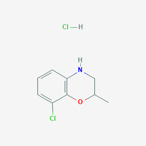 molecular formula C9H11Cl2NO B1432114 8-chloro-2-methyl-3,4-dihydro-2H-1,4-benzoxazine hydrochloride CAS No. 1803565-78-7