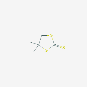 molecular formula C5H8S3 B14321187 4,4-Dimethyl-1,3-dithiolane-2-thione CAS No. 111185-38-7