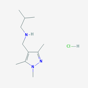 2-Methyl-N-[(1,3,5-trimethyl-1H-pyrazol-4-yl)methyl]-1-propanamine hydrochloride