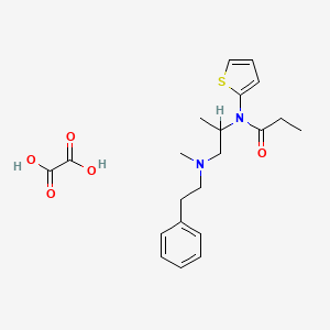molecular formula C21H28N2O5S B14321245 N-(1-Methyl-2-(N-methylphenethylamino)ethyl)-N-(2-thienyl)propionamide oxalate CAS No. 100409-59-4