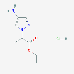 ethyl 2-(4-amino-1H-pyrazol-1-yl)propanoate hydrochloride
