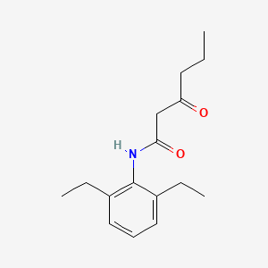 molecular formula C16H23NO2 B14321292 N-(2,6-Diethylphenyl)-3-oxohexanamide CAS No. 112216-37-2