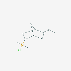 molecular formula C11H19ClSi B14321317 Chloro(5-ethylidenebicyclo[2.2.1]heptan-2-yl)dimethylsilane CAS No. 105731-86-0