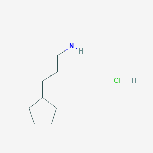 molecular formula C9H20ClN B1432134 (3-Cyclopentylpropyl)methylamine hydrochloride CAS No. 1609400-01-2