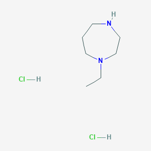 molecular formula C7H18Cl2N2 B1432136 1-Ethyl-1,4-diazepane dihydrochloride CAS No. 1219843-83-0