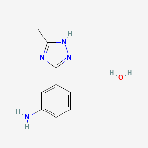 molecular formula C9H12N4O B1432138 3-(5-Methyl-4H-1,2,4-triazol-3-yl)aniline hydrate CAS No. 1609406-60-1