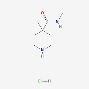 molecular formula C9H19ClN2O B1432139 4-Ethyl-N-methyl-4-piperidinecarboxamide hydrochloride CAS No. 1609407-97-7