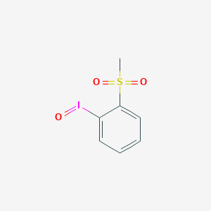 molecular formula C7H7IO3S B14321408 1-Iodosyl-2-(methanesulfonyl)benzene CAS No. 110483-13-1