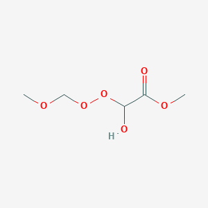 molecular formula C5H10O6 B14321427 Methyl hydroxy[(methoxymethyl)peroxy]acetate CAS No. 108365-80-6