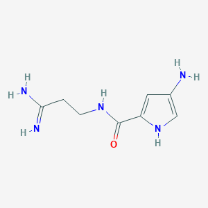 molecular formula C8H13N5O B14321435 4-Amino-N-(3-amino-3-iminopropyl)-1H-pyrrole-2-carboxamide CAS No. 111631-18-6