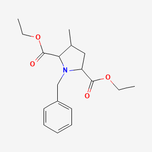 molecular formula C18H25NO4 B14321451 Diethyl 1-benzyl-3-methylpyrrolidine-2,5-dicarboxylate 