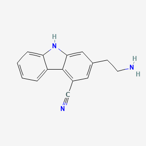molecular formula C15H13N3 B14321547 2-(2-Aminoethyl)-9H-carbazole-4-carbonitrile CAS No. 106085-75-0