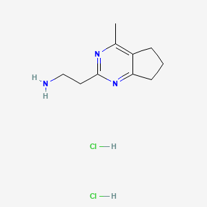 [2-(4-Methyl-6,7-dihydro-5H-cyclopenta[d]pyrimidin-2-yl)ethyl]amine dihydrochloride