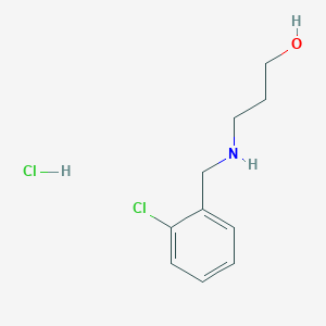 molecular formula C10H15Cl2NO B1432159 3-[(2-Chlorobenzyl)amino]-1-propanol hydrochloride CAS No. 1609403-37-3