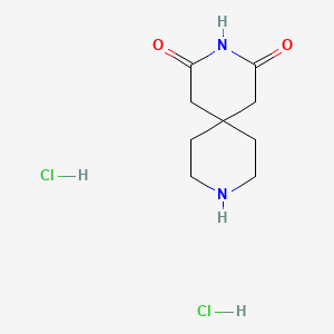 molecular formula C9H16Cl2N2O2 B1432161 3,9-Diazaspiro[5.5]undecane-2,4-dione dihydrochloride CAS No. 1609402-96-1