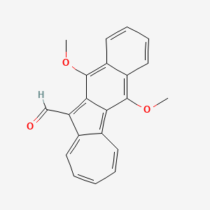 molecular formula C21H16O3 B14321629 5,12-Dimethoxynaphtho[2,3-A]azulene-11-carbaldehyde CAS No. 110318-81-5