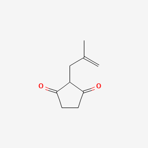 molecular formula C9H12O2 B14321635 2-(2-Methylprop-2-en-1-yl)cyclopentane-1,3-dione CAS No. 112147-99-6