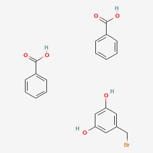 molecular formula C21H19BrO6 B14321644 Benzoic acid;5-(bromomethyl)benzene-1,3-diol CAS No. 104311-40-2