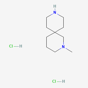 molecular formula C10H22Cl2N2 B1432171 2-Methyl-2,9-diazaspiro[5.5]undecane dihydrochloride CAS No. 1609402-65-4