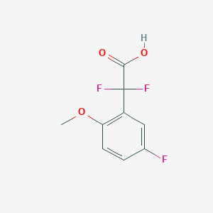 molecular formula C9H7F3O3 B1432178 2,2-Difluoro-2-(5-fluoro-2-methoxyphenyl)acetic acid CAS No. 1375473-08-7
