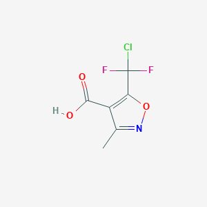 molecular formula C6H4ClF2NO3 B1432179 5-(Chlorodifluoromethyl)-3-methyl-1,2-oxazole-4-carboxylic acid CAS No. 1375473-51-0