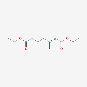 molecular formula C12H20O4 B14321810 Diethyl 3-methylhept-2-enedioate CAS No. 103621-29-0