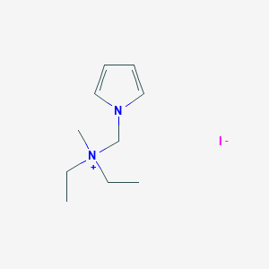 molecular formula C10H19IN2 B14321850 N-Ethyl-N-methyl-N-[(1H-pyrrol-1-yl)methyl]ethanaminium iodide CAS No. 105243-95-6
