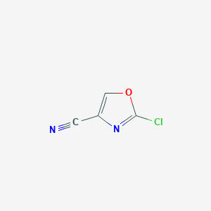 molecular formula C4HClN2O B1432190 2-Chlorooxazole-4-carbonitrile CAS No. 1240598-38-2