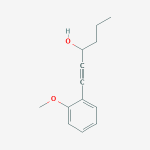 molecular formula C13H16O2 B1432191 1-Hexyn-3-ol,1-(2-Methoxyphenyl)- CAS No. 90585-32-3