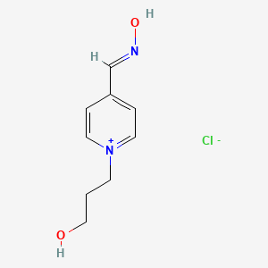molecular formula C9H13ClN2O2 B14321919 3-[4-[(E)-hydroxyiminomethyl]pyridin-1-ium-1-yl]propan-1-ol;chloride 